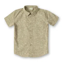 JusCubs Boys Abstract Printed Spread Collar Casual Shirt-image-99