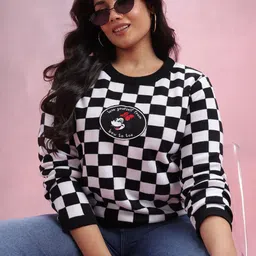 DressBerry Curve Plus Size Checked Pullover with Applique Detail-picture-41