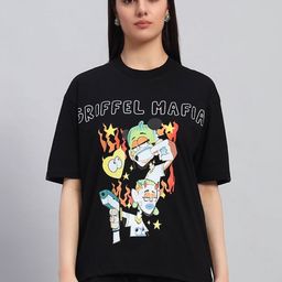 GRIFFEL Women Printed Pure Cotton T-shirt-picture-13