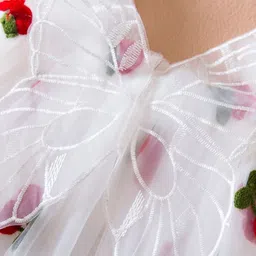 LULU & SKY Floral Flutter Sleeve Fit & Flare Dress image 3