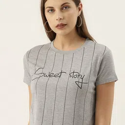 Campus Sutra Women Printed Crop Cotton Top-image-47