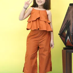 Baawri Girls Pure Cotton Top with Trousers-image-83