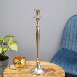 Aluminium Silver Candle Holder-image-7
