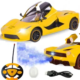 cannycubs Rechargeable Super Car with SMOKE Function, Openable Doors & Lights-picture-16