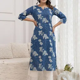 fyunl Women Printed Viscose Rayon Straight Kurta-picture-15