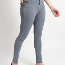 tyffyn Women Slim High Rise Grey Jeans image 5