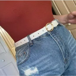 Women Party, Evening, Formal White Genuine Leather, Metal Belt-image-16