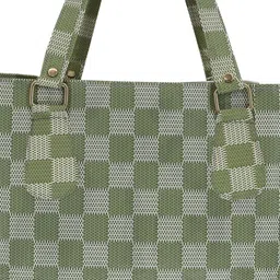 SIDDHASWARI Checked Shopper Tote Bag image 2