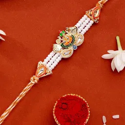 ADIVA Set Of 1 Rakhi With Roli Chawal & Greetings Card-picture-27