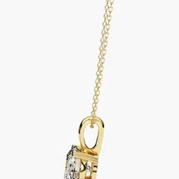 VALANOVA 925 Sterling Silver Gold Plated 1.00 Cts Diamond Studded Pendant - 0.78 gm image 3
