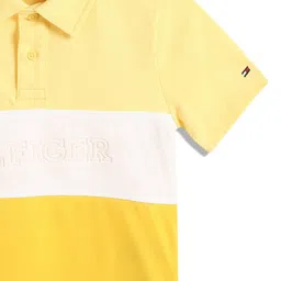 Tommy Hilfiger Boys Colourblocked Polo Collar T-shirt image 2