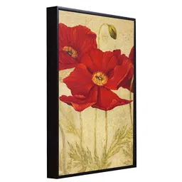 Myntra Elegant Homes Retro Poppy Beige & Red 2 Piece Printed Canvas Wall Art image 2
