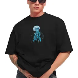 KAIDO Graphic Round Neck Drop-Shoulder Sleeves Oversized Cotton T-Shirt-picture-26