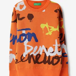 United Colors of Benetton Boys Typography Printed Round Neck Pullover-picture-28