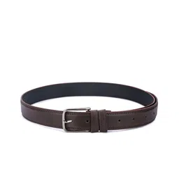SHOPGLOBAL Brown Textured Synthetic Leather Belt image 4