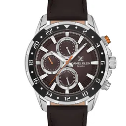Daniel Klein Exclusive Men Patterned Dial & Leather Straps Analogue Watch DKX.1.13641-5-picture-23
