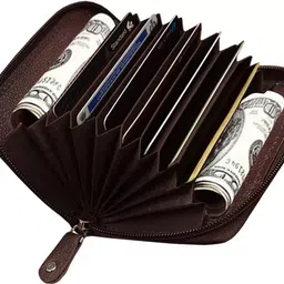 parth enterprise Men & Women Casual Brown Artificial Leather Card Holder-picture-43