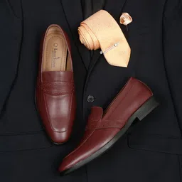 LOUIS STITCH Men Leather Formal Loafers-picture-40