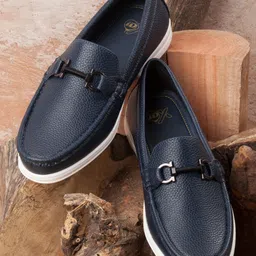 ID Men Textured Round Toe Loafers-image-28