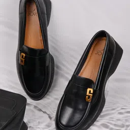 Jove Women PU Loafers-image-74
