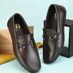 Hydes N Hues Men Textured Lightweight Horsebit Loafers-picture-22