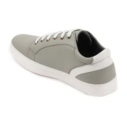 FAUSTO Men Grey PU Lace Up Sneakers image 3