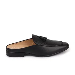 FAUSTO Men Textured Round Toe Memory Foam Lightweight Leather Loafers image 4