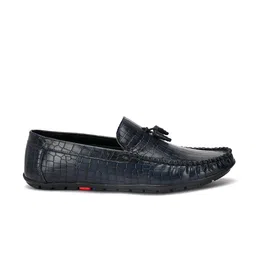 Roadster Men Blue Textured Loafers image 4
