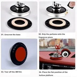 tunisky Solar Finger Spin Football Air Diffuser– Refillable Rotating Dashboard Air Perfume Purifier With 5ml Refill for Car, Attractive Fragrance Accesories Air Purifier image 5