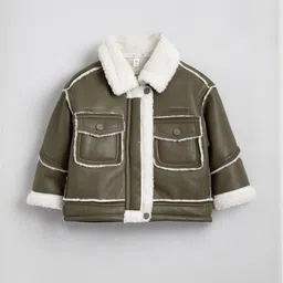 Hopscotch Boys Olive Polyester Solid Jackets-picture-39