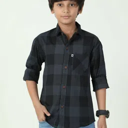 ALLWIN PAUL Boys Comfort Tartan Checks Cotton Casual Shirt-picture-20