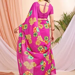 Leelavati Floral Printed Pure Chiffon Saree image 2
