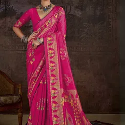 TIRA Ethnic Motifs Silk Blend Handloom Saree-image-14
