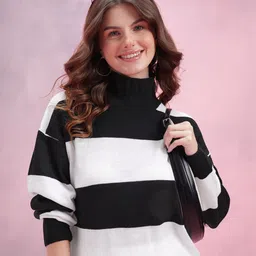 DressBerry Striped High Neck Pullover-image-85
