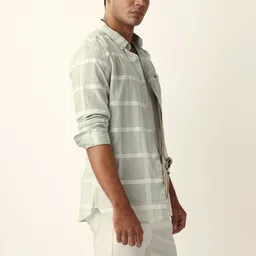 THE BEAR HOUSE Men Slim Fit Checked Casual Shirt image 2