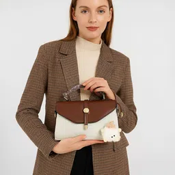 Donicy Colourblocked Structured Sling Bag-picture-55