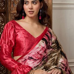 Sangria Printed Saree With Blouse Piece-picture-27