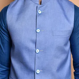 PRINTCULTR Men Regular Pure Cotton Kurta with Trousers image 2