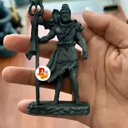 DARIDRA BHANJAN Black Adiyogi Shiva Religious Idol Showpiece image 5