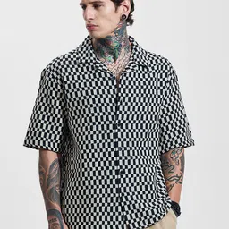 Snitch Men Opaque Striped Casual Shirt-image-36