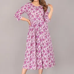 Mehsoos Floral Printed Round Neck Pleated Anarkali Kurta-picture-37