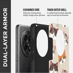 PEEPERLY Women Pretty Kitty Printed Impact Resistant OnePlus 11 5G Crystal Back Case image 2
