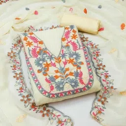 clothlemon Unstitched Georgette Salwar Suit Material Embroidered image 2