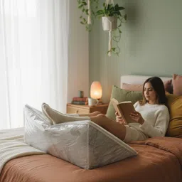 rajasthan handloom Polyester Fibre Sleeping Pillow Pack of 1 Abstract Fiber image 4