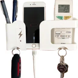 dsns Multipurpose Wall Stand with Key chain & Remote Holder | Pack of 1 Plastic Key Holder-picture-18