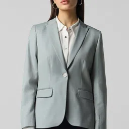 van heusen Women Solid Single Breasted Casual Blazer-picture-42