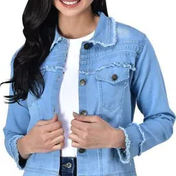 kashian Women Washed Denim Jacket-picture-28