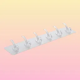 ayxen Peel-and-Stick 6 Hook Multiuse Sticker Hook 12 image 1
