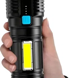 dyzo Led Torch USB Charge with battery Indicator High Power Long Battery 4 in 1 Torch image 1