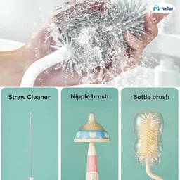 funblast Baby Bottle Cleaner Brush Set – 3-Pieces image 3